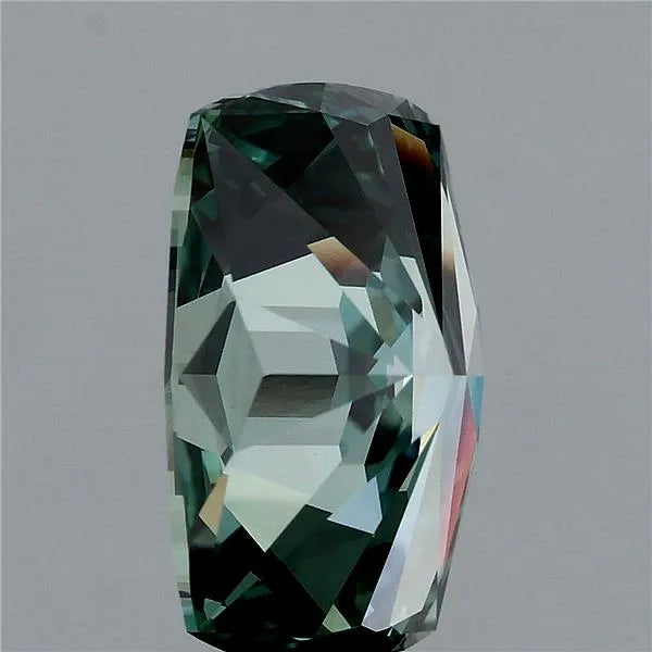 3.03ct Cushion modified Lab Grown Diamond (Colour Fancy Vivid Green, Clarity VVS2, IGI Certified)