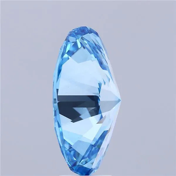 6.22ct Oval Lab Grown Diamond (Colour Fancy Vivid Blue, Clarity VS1, IGI Certified)