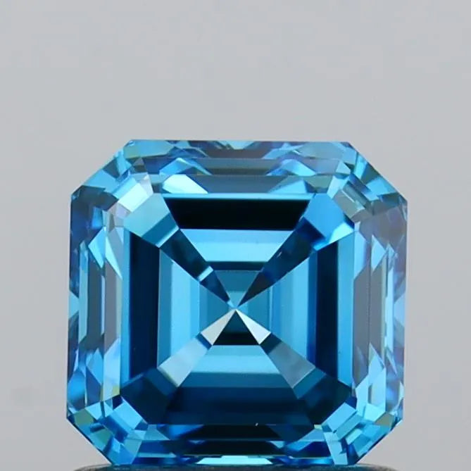 1.00ct Asscher Lab Grown Diamond (Colour Fancy Vivid Blue, Clarity VS1, IGI Certified)