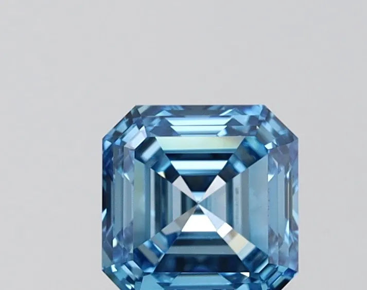 1.00ct Asscher Lab Grown Diamond (Colour Fancy Vivid Blue, Clarity VVS2, IGI Certified)