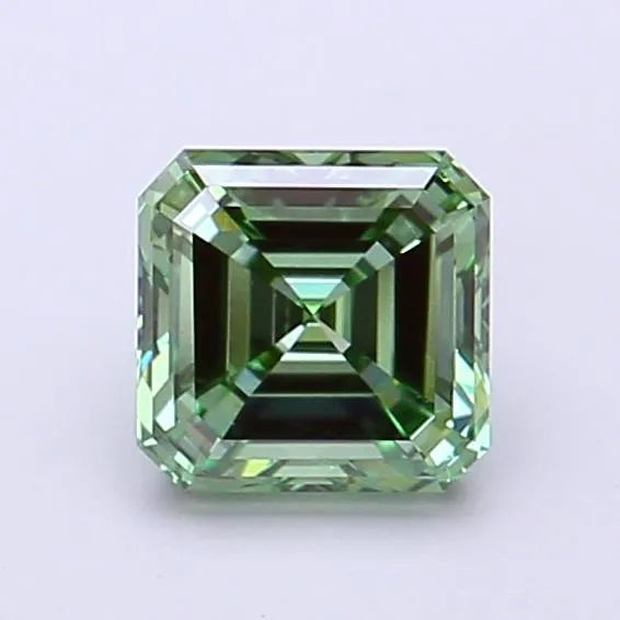 1.00ct Asscher Lab Grown Diamond (Colour Fancy Vivid Green, Clarity VS1, IGI Certified)