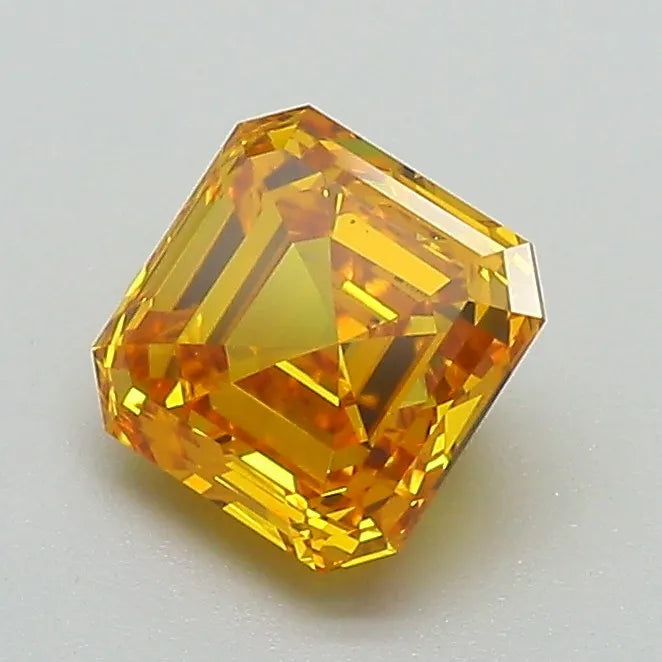 1.00ct Asscher Lab Grown Diamond (Colour Fancy Vivid Yellow, Clarity VS1, IGI Certified)
