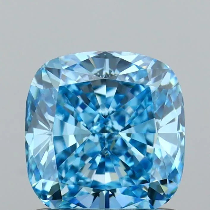 1.00ct Cushion modified Lab Grown Diamond (Colour Fancy Vivid Blue, Clarity VVS1, IGI Certified)