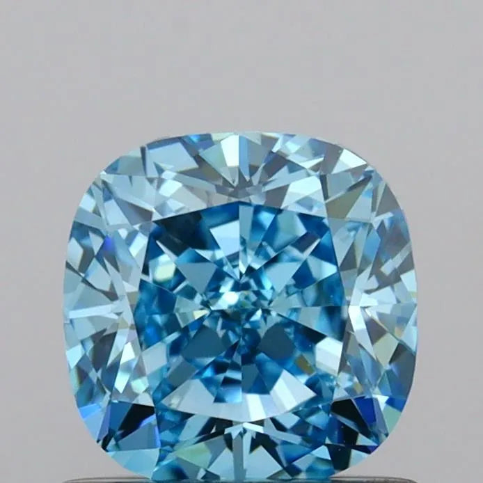 1.00ct Cushion modified Lab Grown Diamond (Colour Fancy Vivid Blue, Clarity VVS1, IGI Certified)