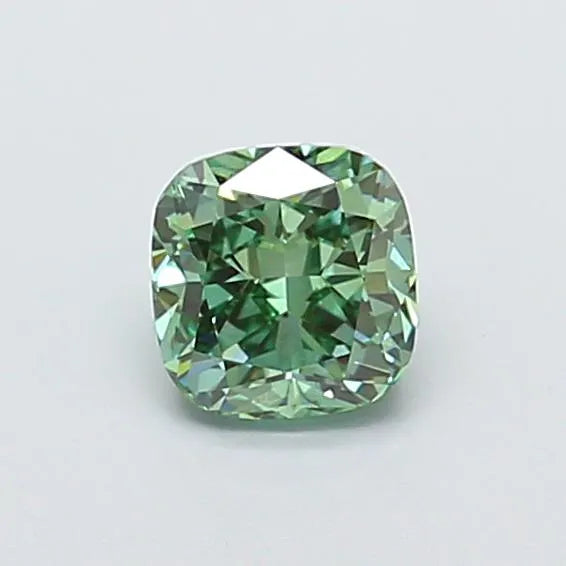 1.00ct Cushion modified Lab Grown Diamond (Colour Fancy Vivid Green, Clarity VS2, IGI Certified)