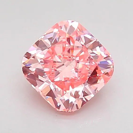 1.00ct Cushion modified Lab Grown Diamond (Colour Fancy Vivid Pink, Clarity VS1, IGI Certified)
