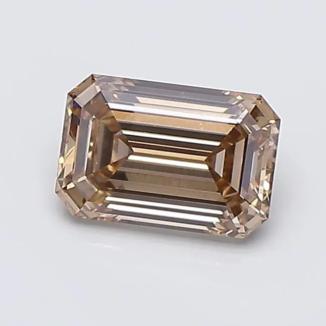 1.00ct Emerald Lab Grown Diamond (Colour Fancy Brown, Clarity VS1, IGI Certified)