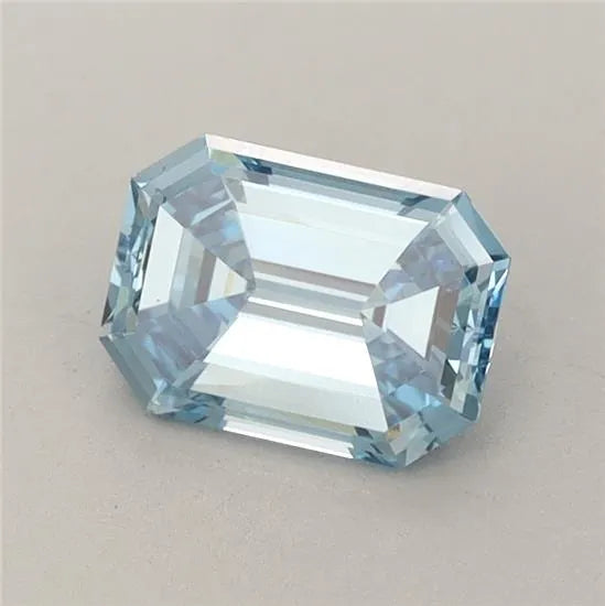 1.00ct Emerald Lab Grown Diamond (Colour Fancy Vivid Blue, Clarity VVS2, IGI Certified)