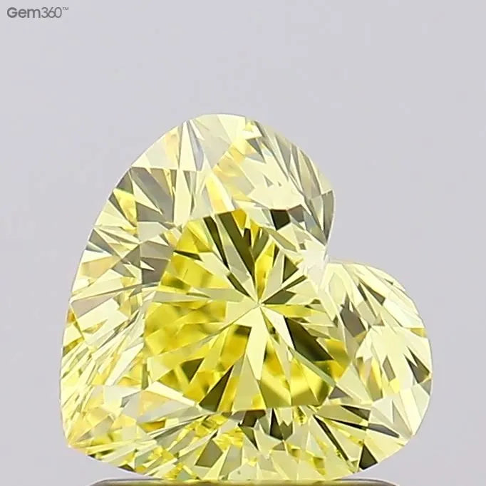 1.00ct Heart Lab Grown Diamond (Colour Fancy Intense Yellow, Clarity VS1, IGI Certified)