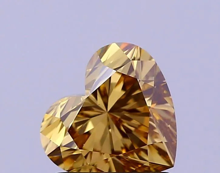 1.00ct Heart Lab Grown Diamond (Colour Fancy Vivid Brownish Yellow, Clarity VS1, IGI Certified)