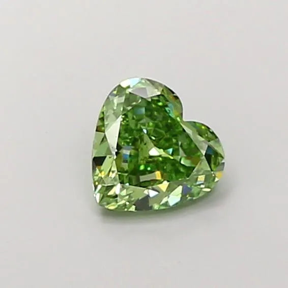 1.00ct Heart Lab Grown Diamond (Colour Fancy Vivid Green, Clarity VS1, IGI Certified)