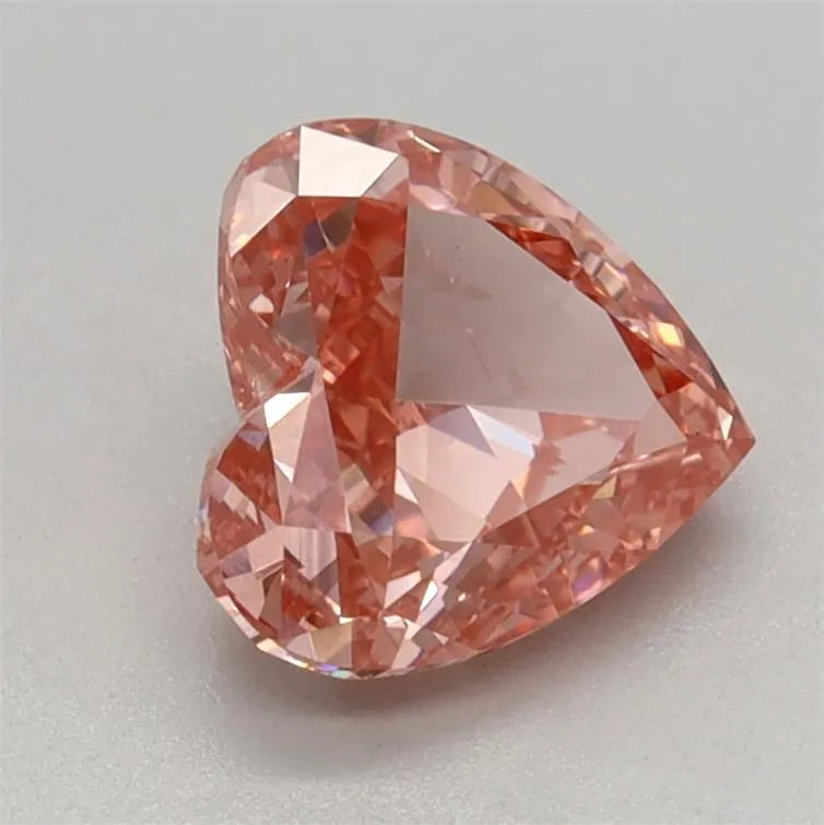 1.00ct Heart Lab Grown Diamond (Colour Fancy Vivid Pink, Clarity VS1, IGI Certified)