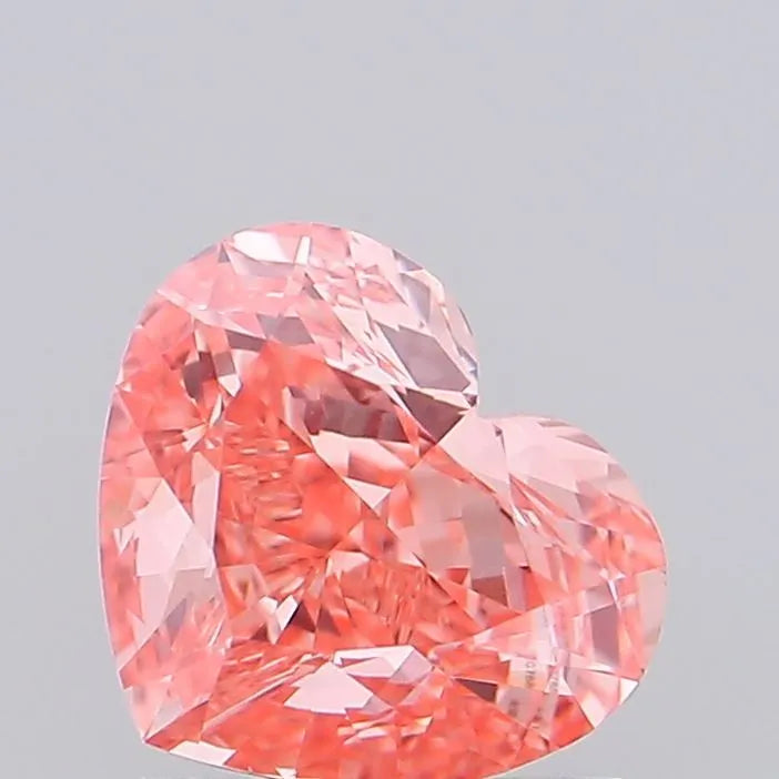 1.00ct Heart Lab Grown Diamond (Colour Fancy Vivid Pink, Clarity VS1, IGI Certified)