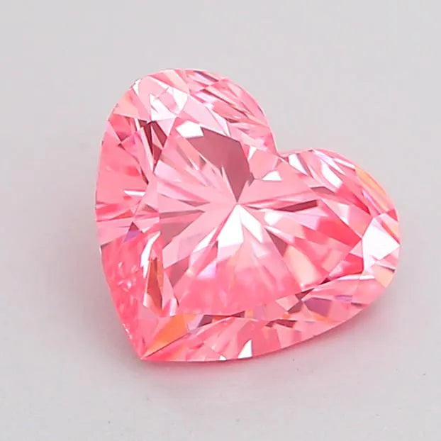 1.00ct Heart Lab Grown Diamond (Colour Fancy Vivid Pink, Clarity VS2, IGI Certified)