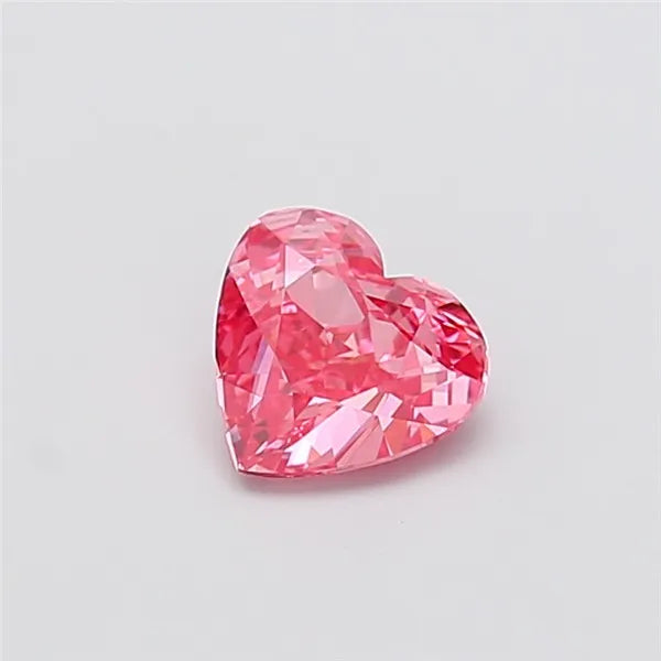 1.00ct Heart Lab Grown Diamond (Colour Fancy Vivid Pink, Clarity VVS2, IGI Certified)