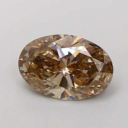 1.00ct Oval Lab Grown Diamond (Colour Fancy Brown, Clarity VVS2, IGI Certified)