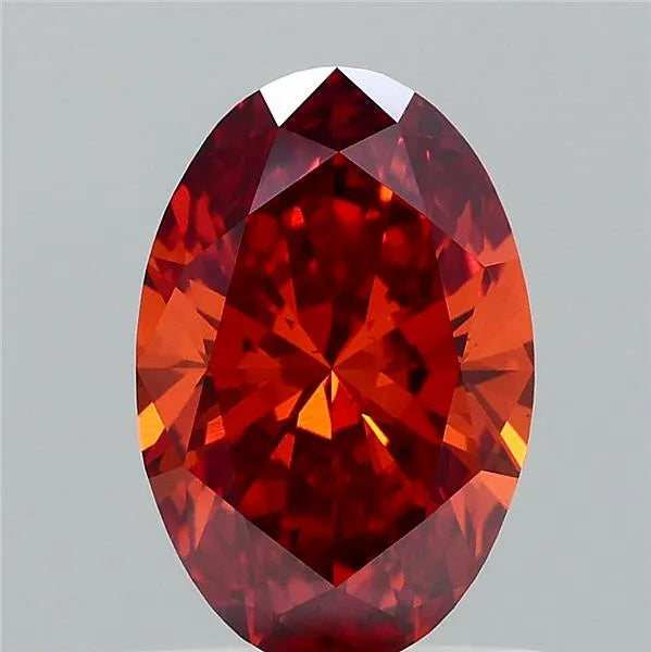 1.00ct Oval Lab Grown Diamond (Colour Fancy Intense Brownish Orange, Clarity VS1, IGI Certified)