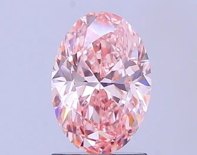1.00ct Oval Lab Grown Diamond (Colour Fancy Intense Pink, Clarity SI1, IGI Certified)