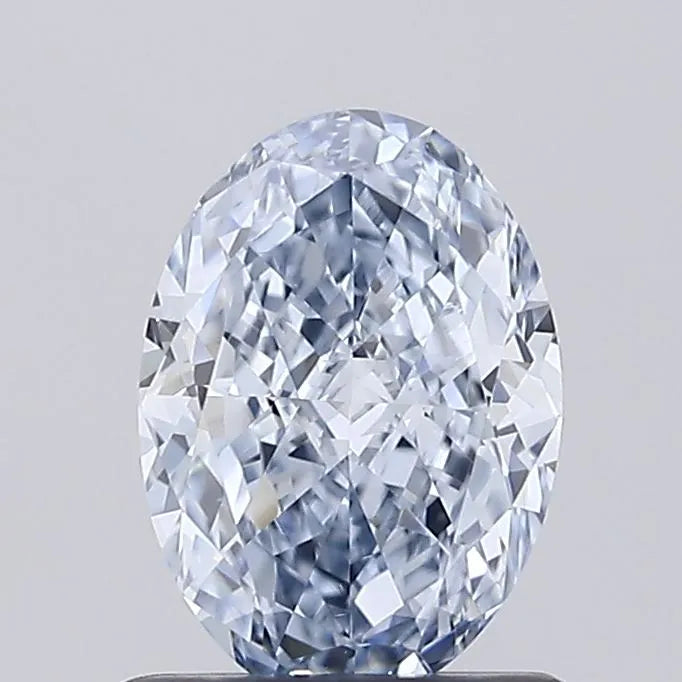 1.00ct Oval Lab Grown Diamond (Colour Fancy Light Blue, Clarity VS1, IGI Certified)