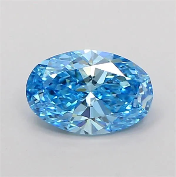 1.00ct Oval Lab Grown Diamond (Colour Fancy Vivid Blue, Clarity VS2, IGI Certified)