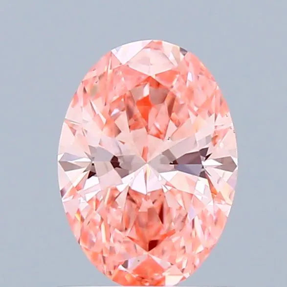 1.00ct Oval Lab Grown Diamond (Colour Fancy Vivid Pink, Clarity VS2, IGI Certified)