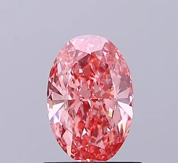 1.00ct Oval Lab Grown Diamond (Colour Fancy Vivid Pink, Clarity VS2, IGI Certified)