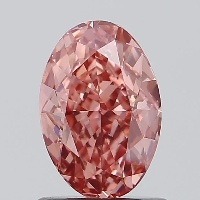 1.00ct Oval Lab Grown Diamond (Colour Fancy Vivid Pink, Clarity VS2, IGI Certified)