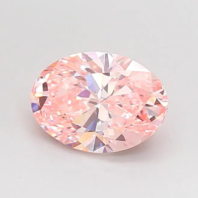 1.00ct Oval Lab Grown Diamond (Colour Fancy Vivid Pink, Clarity VVS2, IGI Certified)
