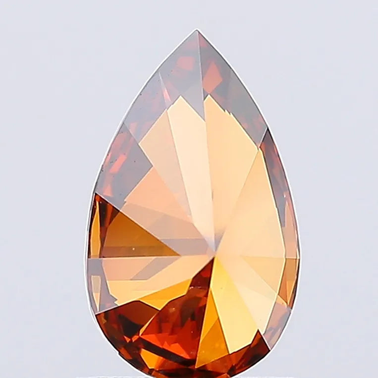 1.00ct Pear Lab Grown Diamond (Colour Fancy Deep Orange, Clarity VVS2, IGI Certified)