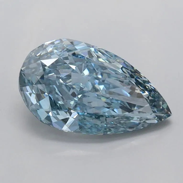 1.00ct Pear Lab Grown Diamond (Colour Fancy Intense Blue, Clarity VS1, IGI Certified)