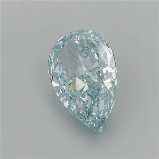 1.00ct Pear Lab Grown Diamond (Colour Fancy Intense Blueish Green, Clarity VVS1, IGI Certified)