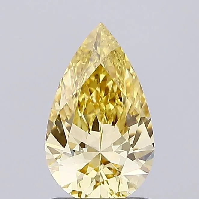 1.00ct Pear Lab Grown Diamond (Colour Fancy Intense Yellow, Clarity VVS2, IGI Certified)