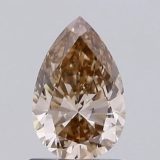 1.00ct Pear Lab Grown Diamond (Colour Fancy Light Brown, Clarity VS1, IGI Certified)