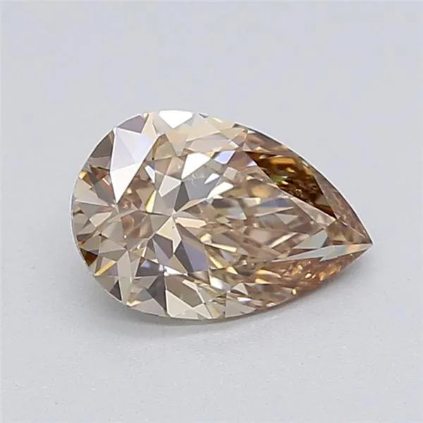 1.00ct Pear Lab Grown Diamond (Colour Fancy Light Brown, Clarity VVS2, IGI Certified)