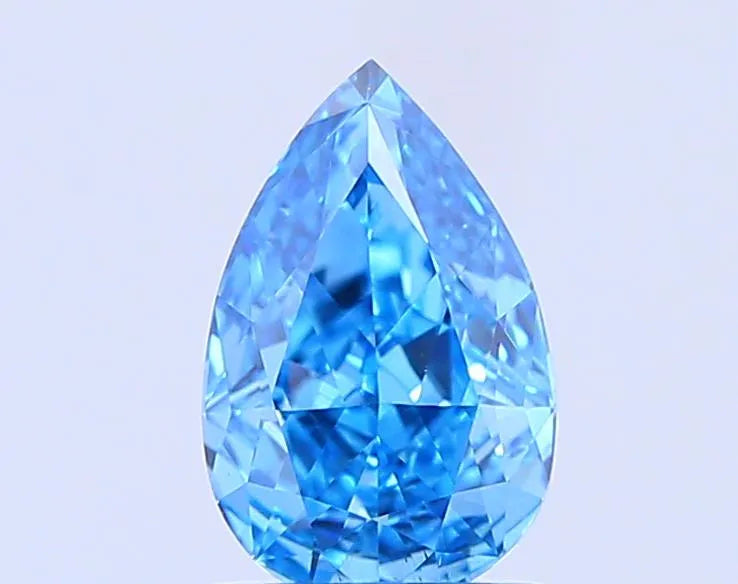 1.00ct Pear Lab Grown Diamond (Colour Fancy Vivid Blue, Clarity SI1, Cut VG, IGI Certified)