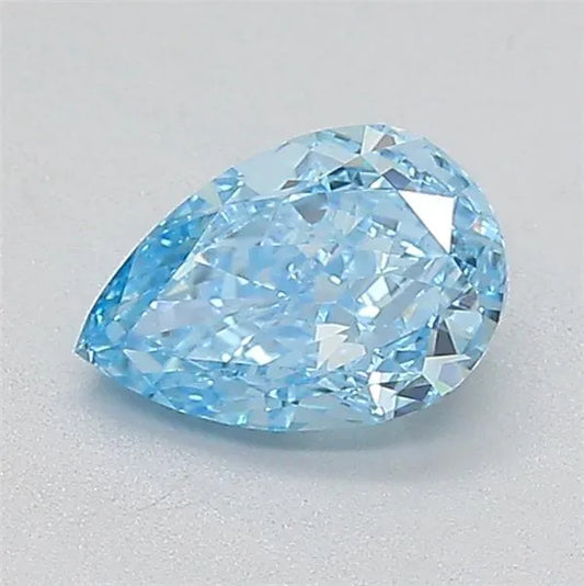 1.00ct Pear Lab Grown Diamond (Colour Fancy Vivid Blue, Clarity VS1, IGI Certified)