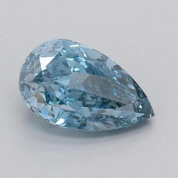 1.00ct Pear Lab Grown Diamond (Colour Fancy Vivid Blue, Clarity VVS1, IGI Certified)