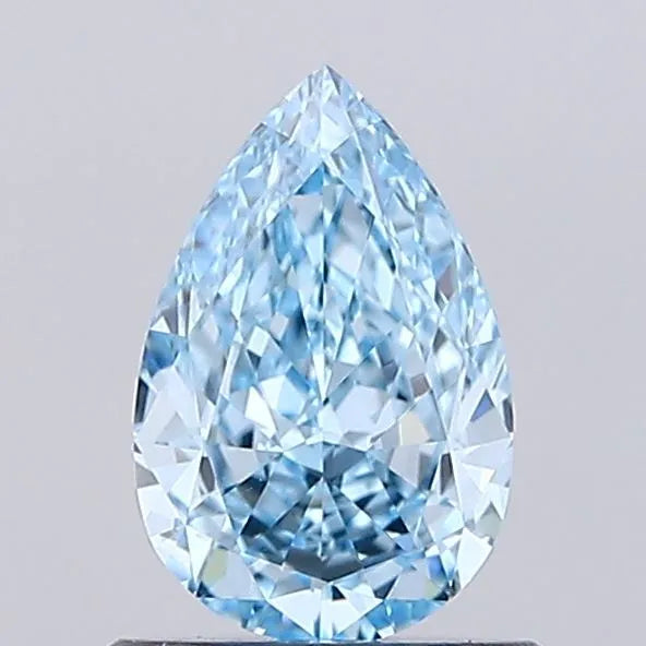 1.00ct Pear Lab Grown Diamond (Colour Fancy Vivid Blue, Clarity VVS2, IGI Certified)