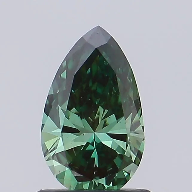 1.00ct Pear Lab Grown Diamond (Colour Fancy Vivid Green, Clarity VS1, IGI Certified)