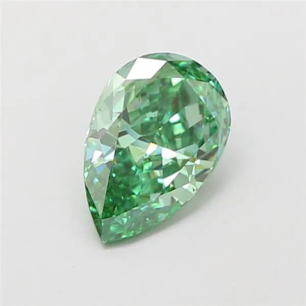 1.00ct Pear Lab Grown Diamond (Colour Fancy Vivid Green, Clarity VVS2, IGI Certified)