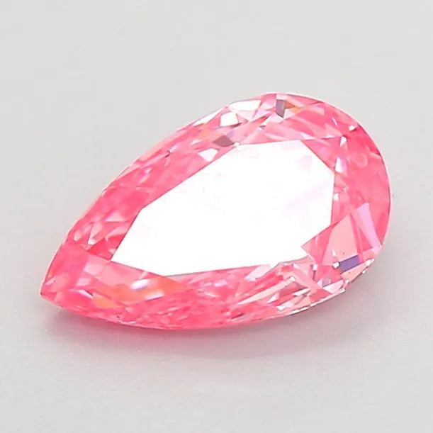 1.00ct Pear Lab Grown Diamond (Colour Fancy Vivid Pink, Clarity VS1, IGI Certified)