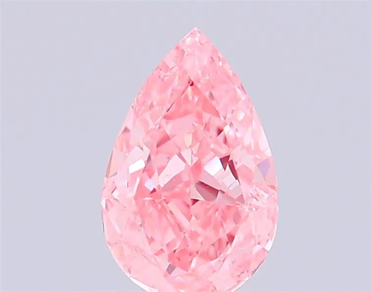 1.00ct Pear Lab Grown Diamond (Colour Fancy Vivid Pink, Clarity VVS2, IGI Certified)