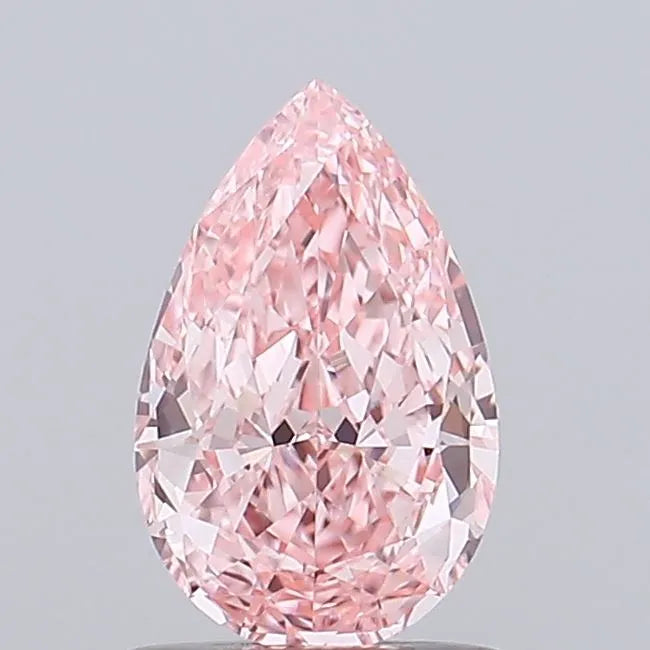 1.00ct Pear Lab Grown Diamond (Colour Fancy Vivid Pink, Clarity VVS2, IGI Certified)