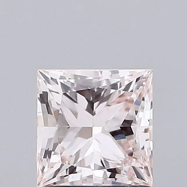 1.00ct Princess Lab Grown Diamond (Colour Light Pink, Clarity VS1, IGI Certified)
