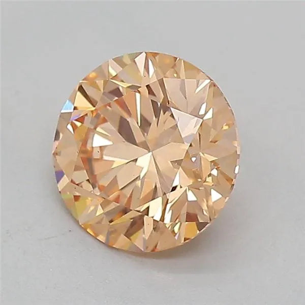 1.00ct Round Lab Grown Diamond (Colour Fancy Intense Orange, Clarity VS1, Cut EX, IGI Certified)