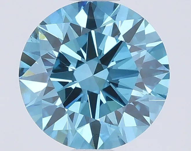 1.00ct Round Lab Grown Diamond (Colour Fancy Vivid Blue, Clarity SI1, Cut ID, IGI Certified)