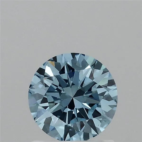 1.00ct Round Lab Grown Diamond (Colour Fancy Vivid Blue, Clarity VS1, Cut EX, IGI Certified)