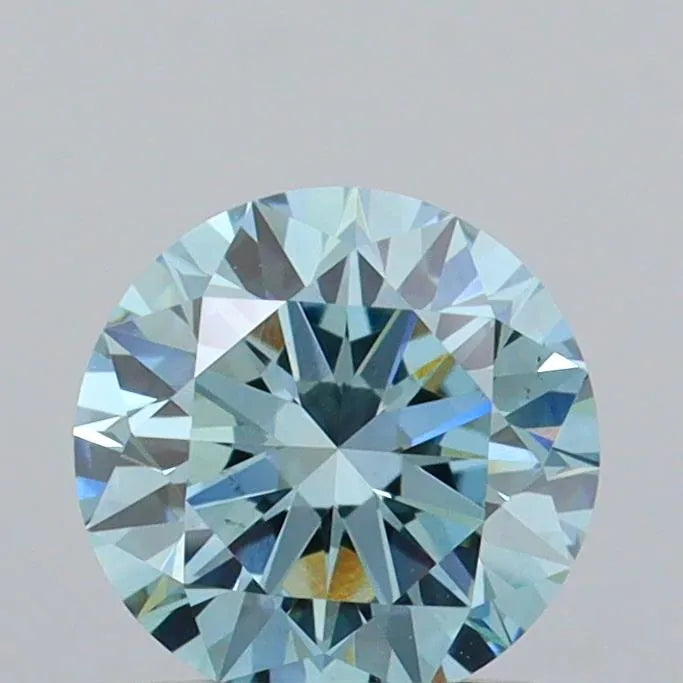 1.00ct Round Lab Grown Diamond (Colour Fancy Vivid Blue, Clarity VS1, Cut EX, IGI Certified)