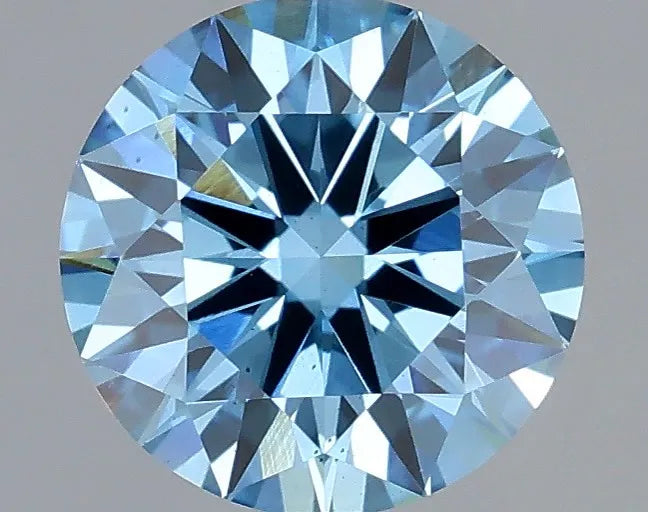 1.00ct Round Lab Grown Diamond (Colour Fancy Vivid Blue, Clarity VS1, Cut ID, IGI Certified)