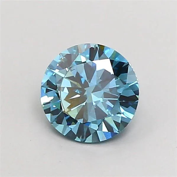 1.00ct Round Lab Grown Diamond (Colour Fancy Vivid Blue, Clarity VS1, Cut VG, IGI Certified)